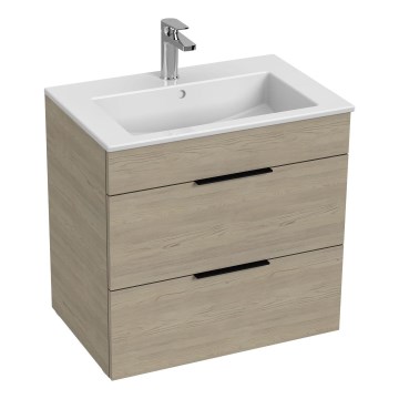 JIKA H4536021765141 - Armadietto da bagno con lavandino CUBE 60,7x65 cm cenere