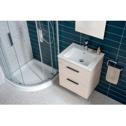 JIKA H4536021765141 - Armadietto da bagno con lavandino CUBE 60,7x65 cm cenere