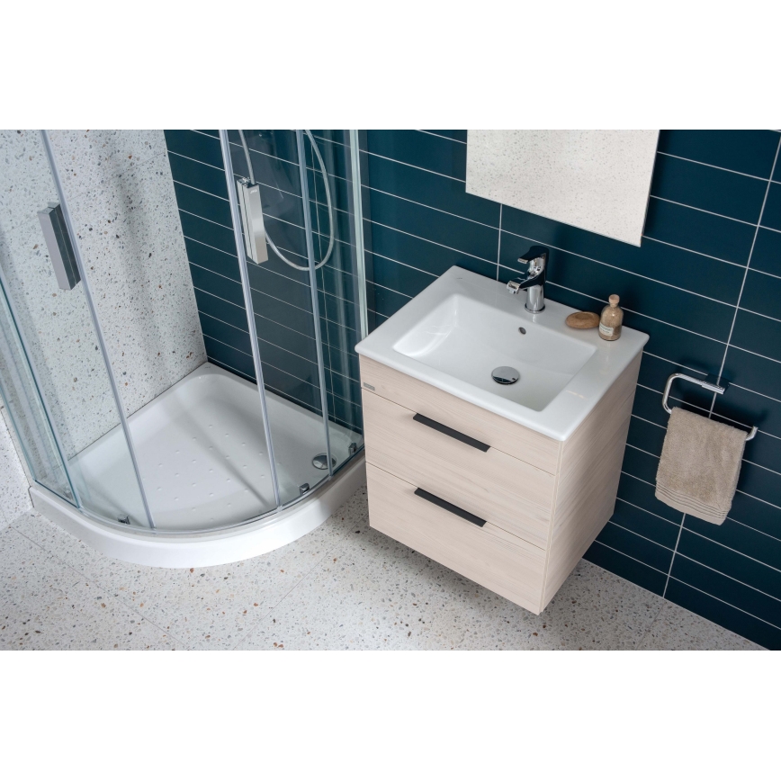 JIKA H4536021765141 - Armadietto da bagno con lavandino CUBE 60,7x65 cm cenere