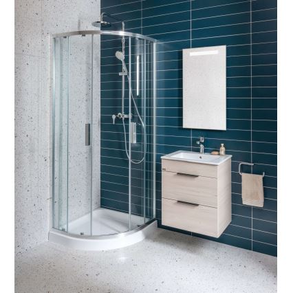JIKA H4536021765141 - Armadietto da bagno con lavandino CUBE 60,7x65 cm cenere