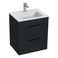 JIKA H4536121763521 - Armadietto da bagno con lavandino CUBE 60,7x55 cm nero