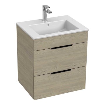 JIKA H4536121765141 - Armadietto da bagno con lavandino CUBE 60,7x55 cm cenere
