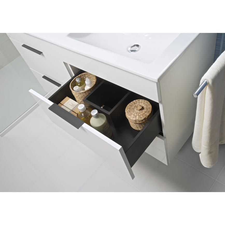 JIKA H4537621763001 - Mobile da bagno con lavabo CUBE 80 cm bianco