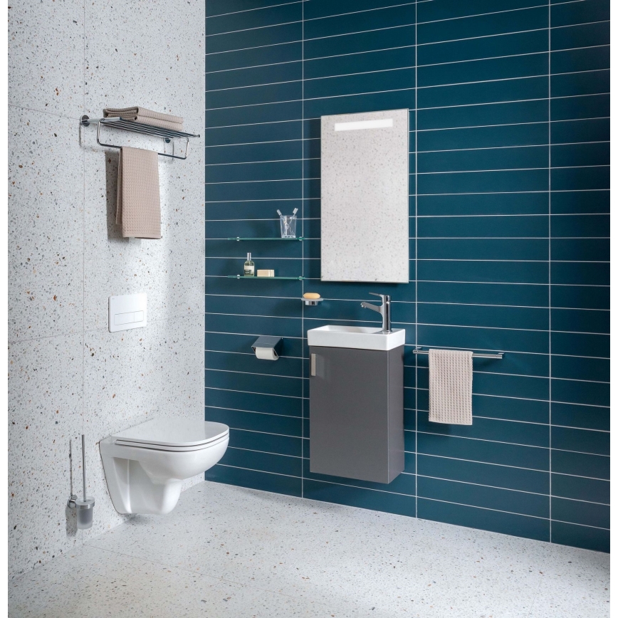 JIKA H45J5111753011 - Armadietto da bagno con lavandino PETIT 58,5x38,6 cm grigio