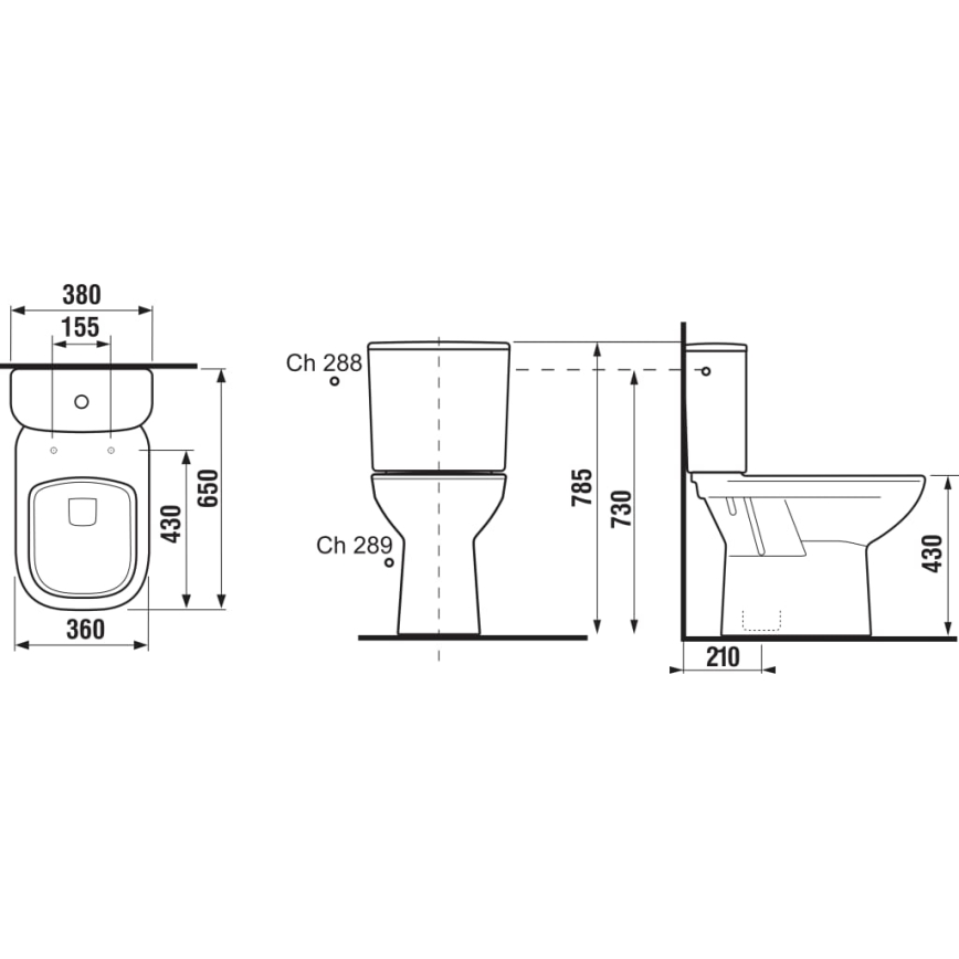 JIKA H8266170002801 - WC ad accoppiamento chiuso DEEP ceramiche/bianco