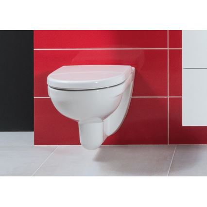 JIKA H8663810000001- Vaso sospeso LYRA in ceramica/bianco + sedile WC LYRA in Duroplast/bianco