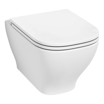 JIKA H8666180000001 - WC sospeso DEEP in ceramica, bianco + sedile per WC DEEP con chiusura rallentata SoftClose in Duroplast, bianco