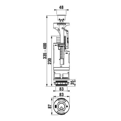 JIKA H8903760000001 - Pulsante di scarico + valvola di scarico DUAL cromo lucido