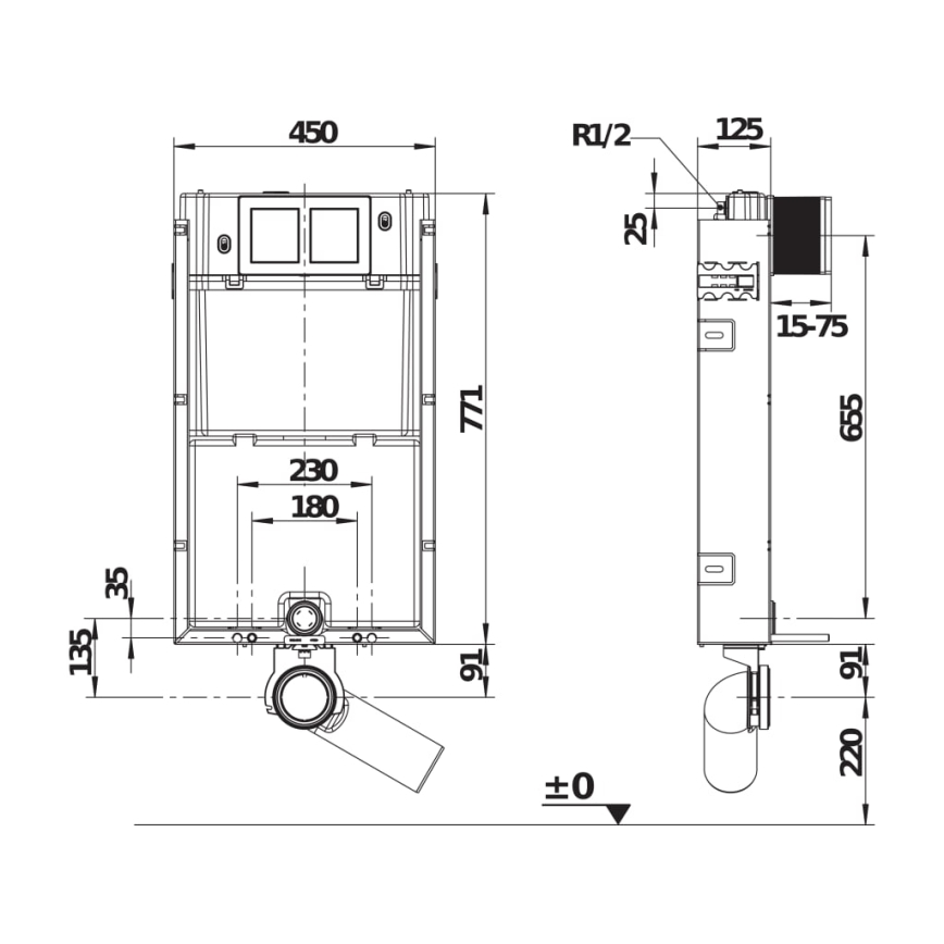 JIKA H8956510000001 - Modulo incasso per WC sospeso