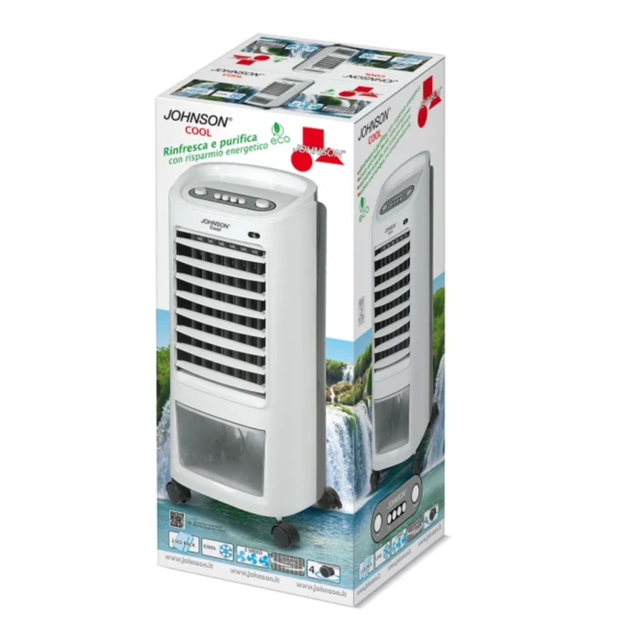 JOHNSON - Raffrescatore d'aria portatile COOL 65W/230V bianco/grigio