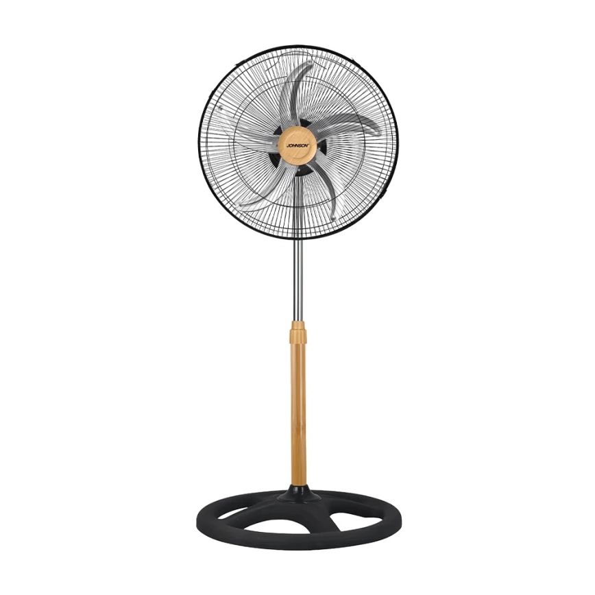 JOHNSON - Ventilatore a piantana 3 in 1 WOOD 80W/230V Ø 50 cm nero/beige