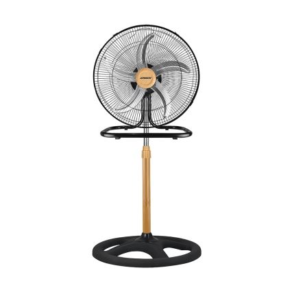 JOHNSON - Ventilatore a piantana 3 in 1 WOOD 80W/230V Ø 50 cm nero/beige