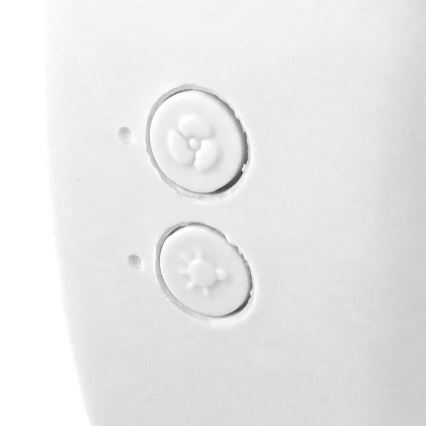 JOHNSON - Ventilatore da tavolo ricaricabile LED RGB multicolore LED/5W/3,7V 1200 mAh diametro 14 cm bianco