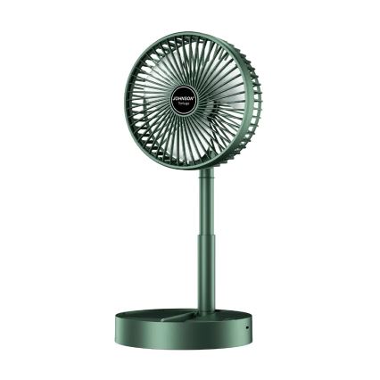 JOHNSON - Ventilatore da tavolo ricaricabile TORTUGA 5W/3,7V 1200 mAh Ø 16,5 cm verde