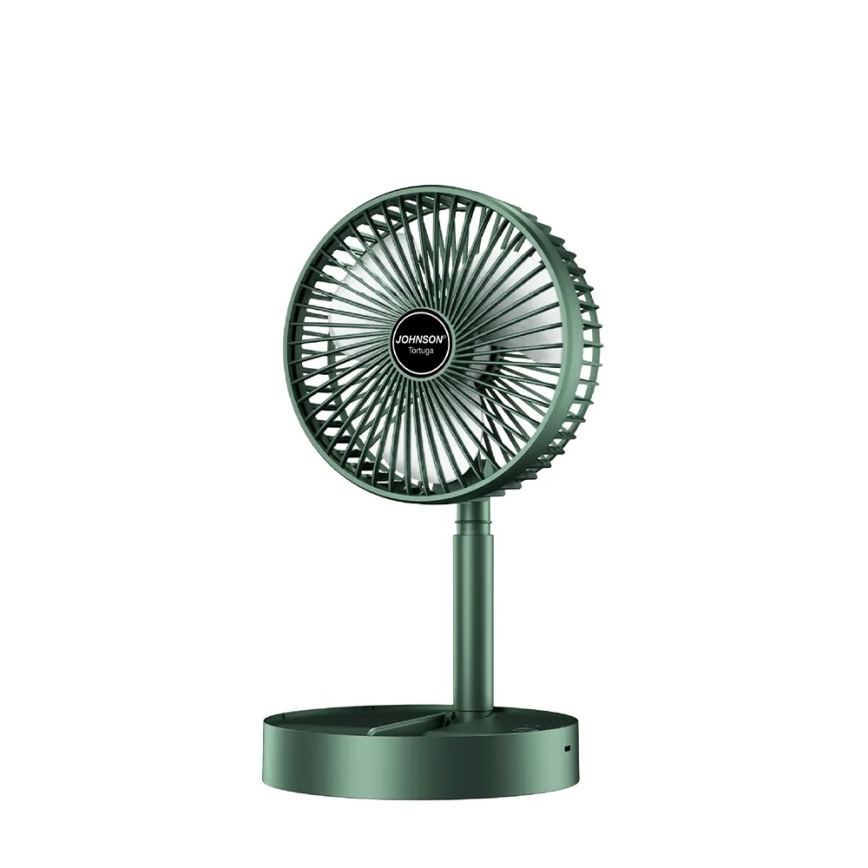 JOHNSON - Ventilatore da tavolo ricaricabile TORTUGA 5W/3,7V 1200 mAh Ø 16,5 cm verde