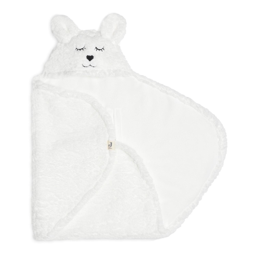 Jollein - Coperta Swaddle in pile Bunny 100x105 cm Biancaneve