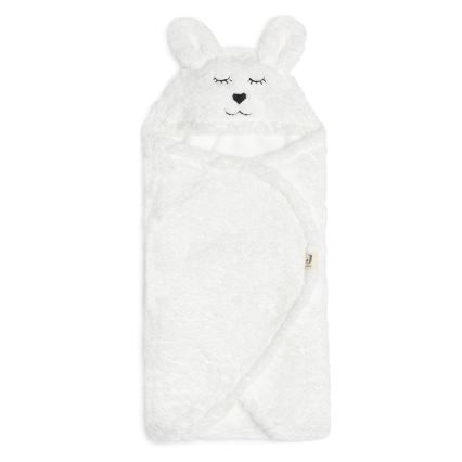 Jollein - Coperta Swaddle in pile Bunny 100x105 cm Biancaneve