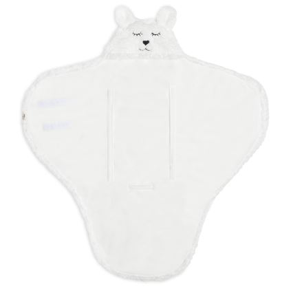 Jollein - Coperta Swaddle in pile Bunny 100x105 cm Biancaneve