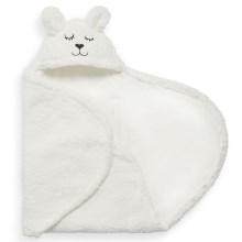 Jollein - Coperta Swaddle in pile Bunny 100x105 cm Bianco sporco