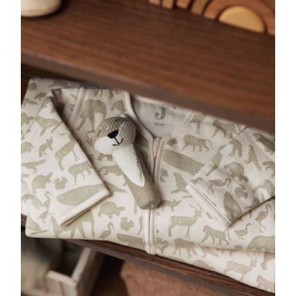 Jollein - Sacco a pelo 2in1 3-9 mesi 3 TOG Animals Olive Green