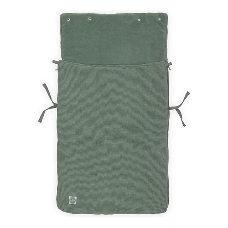 Jollein - Sacco auto in pile BASIC KNIT 42x82 cm Verde cenere