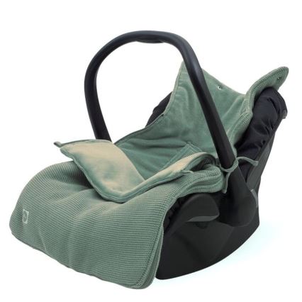 Jollein - Sacco auto in pile BASIC KNIT 42x82 cm Verde cenere