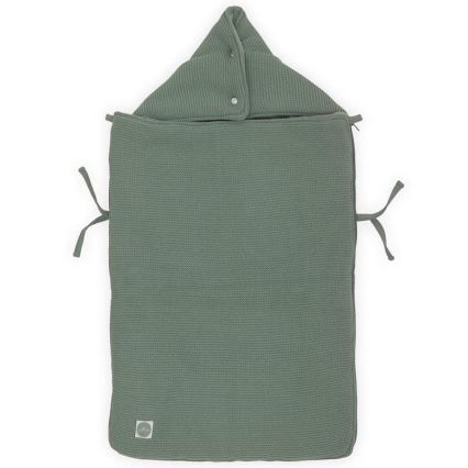 Jollein - Sacco auto in pile BASIC KNIT 42x82 cm Verde cenere