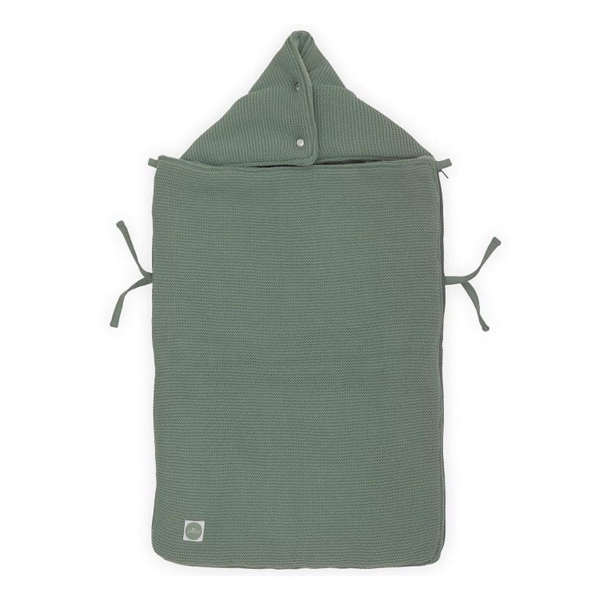 Jollein - Sacco auto in pile BASIC KNIT 42x82 cm Verde cenere