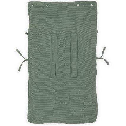 Jollein - Sacco auto in pile BASIC KNIT 42x82 cm Verde cenere