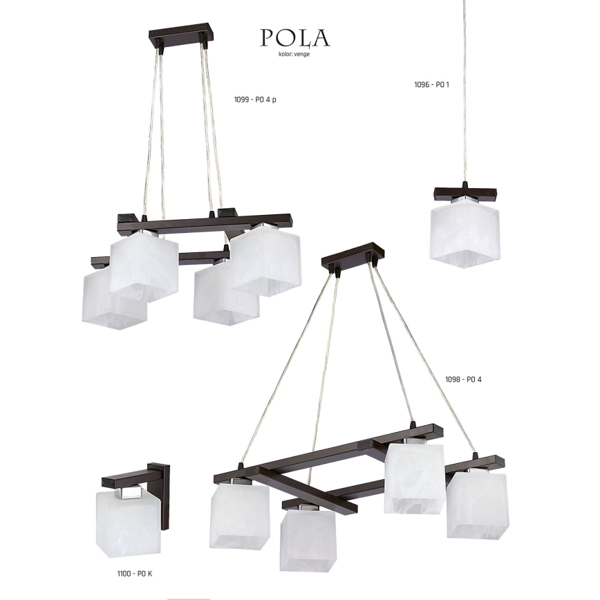 Jupiter 1098 - PO4 - Lampadario a sospensione POLA 4xE27/60W/230V