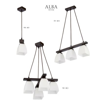 Jupiter 1111 - AB3 - Lampadario a sospensione ALBA 3xE27/60W/230V