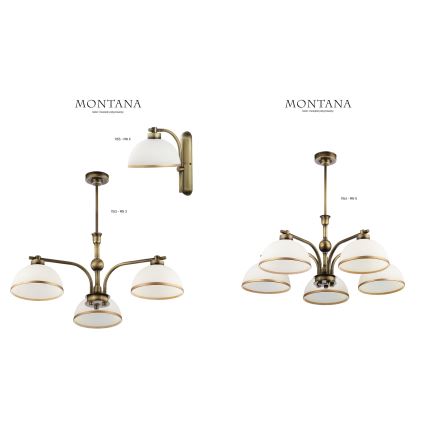 Jupiter 1163 - Lampada a sospensione MONTANA 3xE27/60W/230V