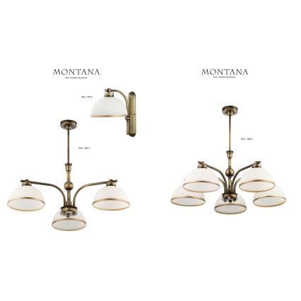 Jupiter 1164 - Lampada a sospensione MONTANA 5xE27/60W/230V