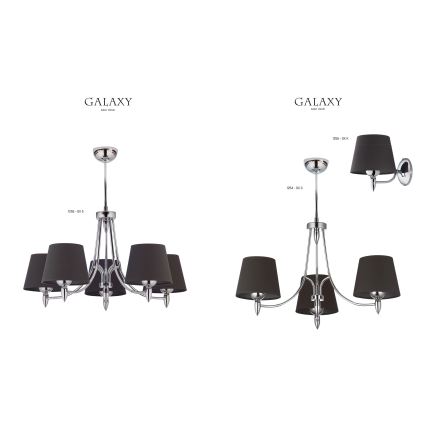 Jupiter 1255 - GX 5 - Lampadario a sospensione con supporto rigido GALAXY 5xE27/60W/230V