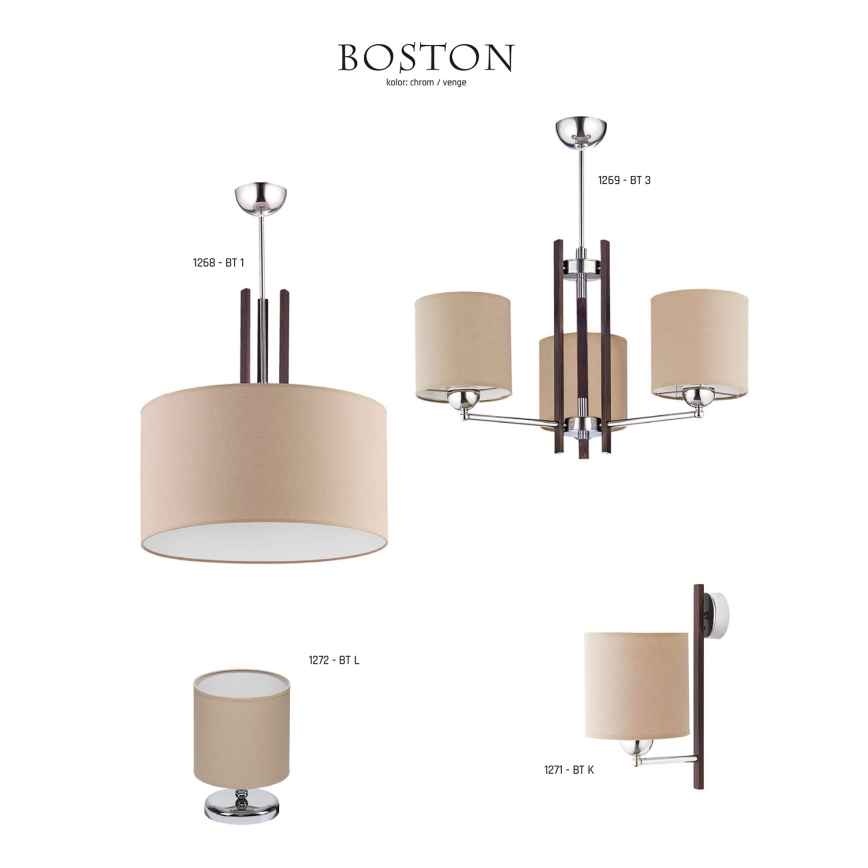 JUPITER 1272-BTL - Lampada da tavolo BOSTON 1xE27/60W