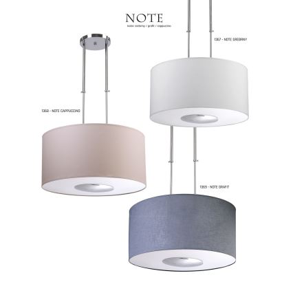 Jupiter 1368 - NOTE CA - Lampadario a sospensione con supporto rigido NOTE 3xE27/60W/230V