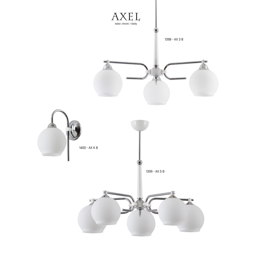 Jupiter 1398 - AX 3 B - Lampadario a sospensione con supporto rigido AXEL 3xE27/60W/230V
