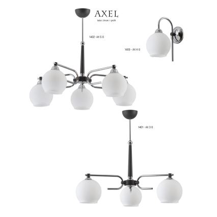 Jupiter 1401 - AX 3 G - Lampadario a sospensione con supporto rigido AXEL 3xE27/60W/230V