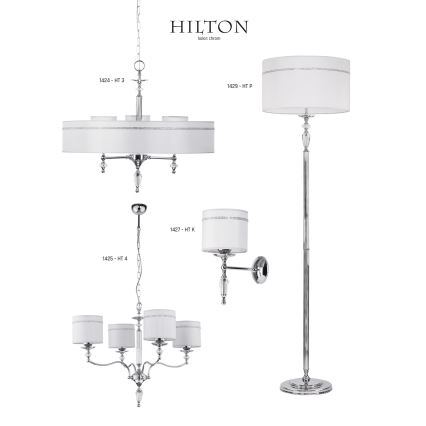 Jupiter 1426- Lampadario a sospensione con catena HILTON 6xE27/60W/230V