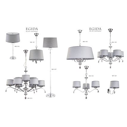 Jupiter 1605 - EG 6 CH - Lampadario di cristallo EGIDA 6xE27/60W