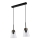 Jupiter 1679 - Lampadario a sospensione con filo DOMINO 2xE27/60W/230V limpido