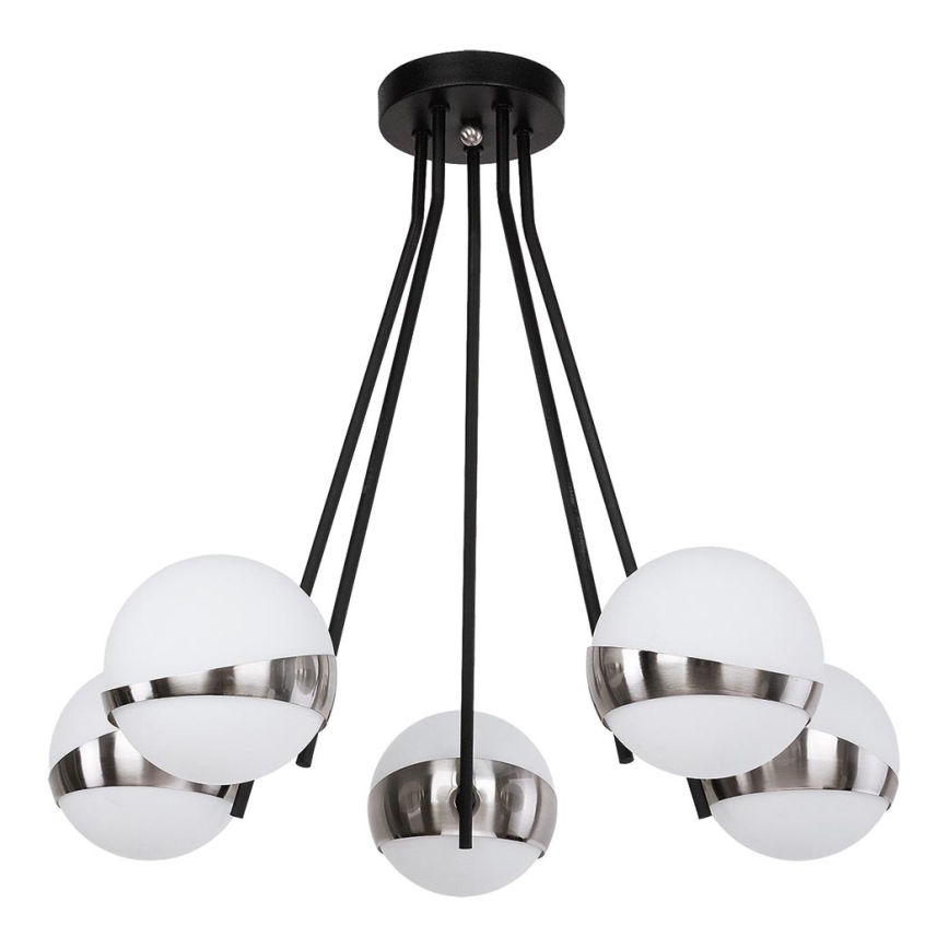 Jupiter 1715 - Lampadario a sospensione con supporto rigido ELFA 5xE14/40W/230V cromo lucido