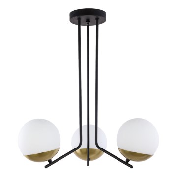 Jupiter 1719 - Lampadario a sospensione SANTA 3xE14/40W/230V ottone