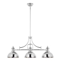 Jupiter 1789 - PT3 - Lampadario a barra PLATINO 3xE27/60W/230V argento