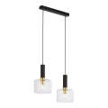 Jupiter 1847 - VA2 - Lampadario a sospensione con filo VANES 2xE27/60W/230V ottone/nero