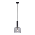 Jupiter 1858 - VA1 - Lampadario a sospensione con filo VANES 1xE27/60W/230V argento/nero