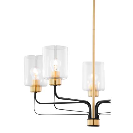 Jupiter 1882 - Lampadario a stelo CERES 5xE27/15W/230V oro/nero