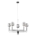 Jupiter 1888 - Lampadario a cavo ERIS 5xG9/14W/230V cromo satinato/nero/grigio fumé