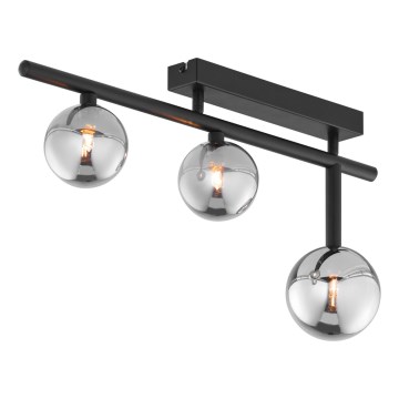 Jupiter 1907 - Lampadario a plafone NEPTUN 3xG9/14W/230V nero/grigio fumé