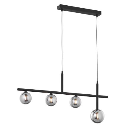 Jupiter 1908 - Lampadario a cavo NEPTUN 4xG9/14W/230V nero/grigio fumé